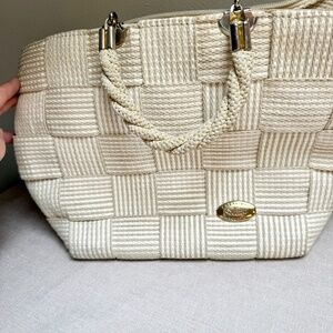 Creazioni Alma Hand Bag Purse Woven Rope Handles Italy